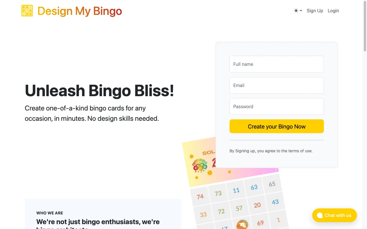 Design My Bingo — preview screenshot