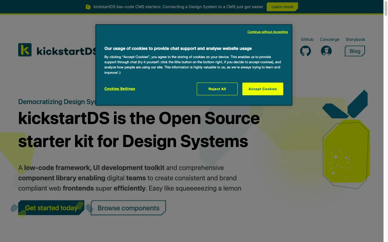 kickstartDS — preview screenshot