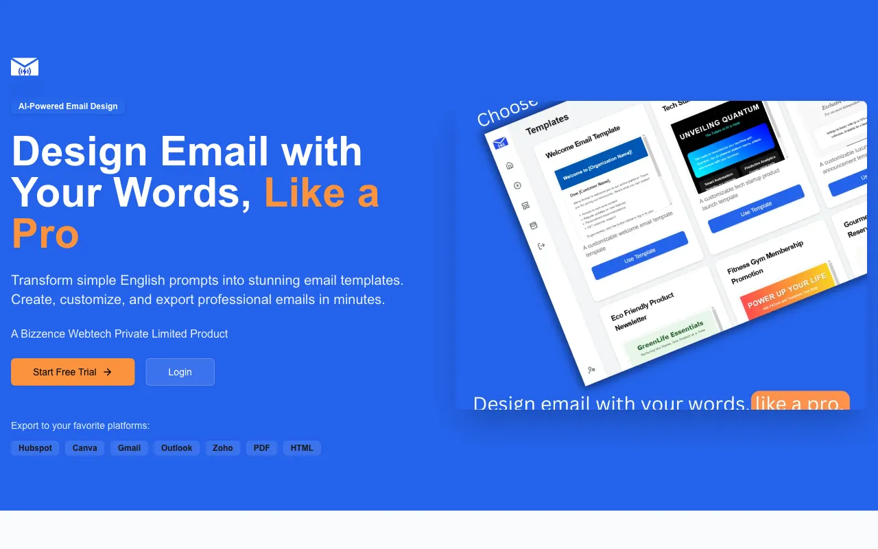 DesignMail Pro — preview screenshot