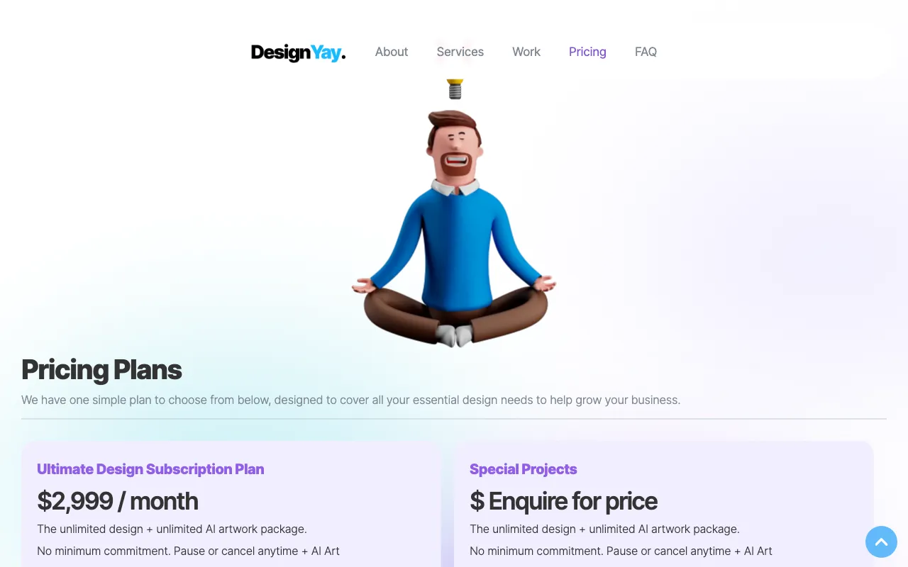 DesignYay — pricing page