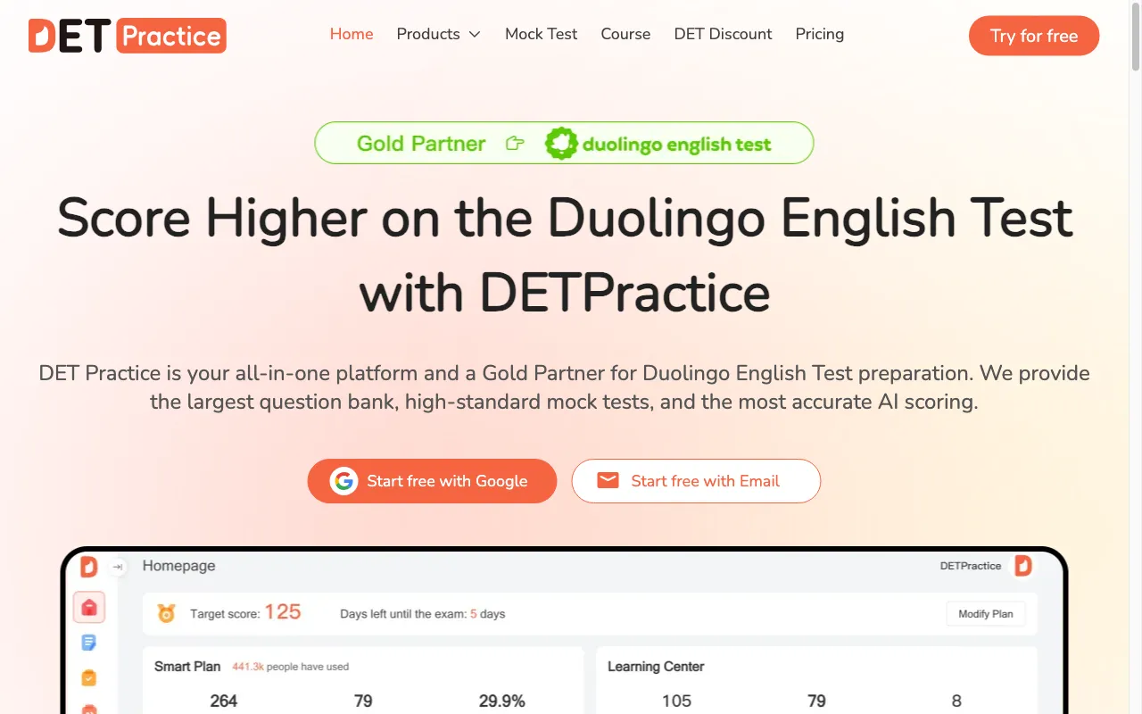 DET Practice — preview screenshot