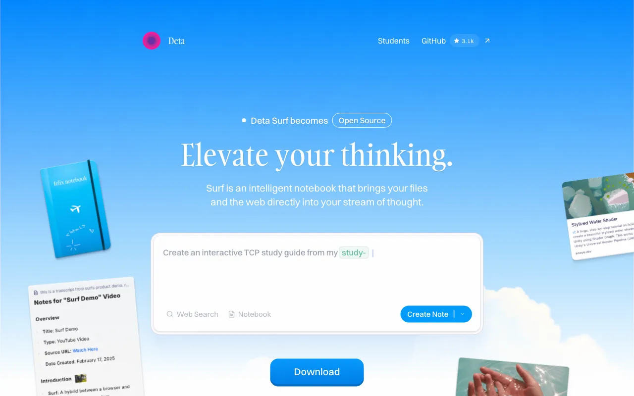 Deta Surf — preview screenshot