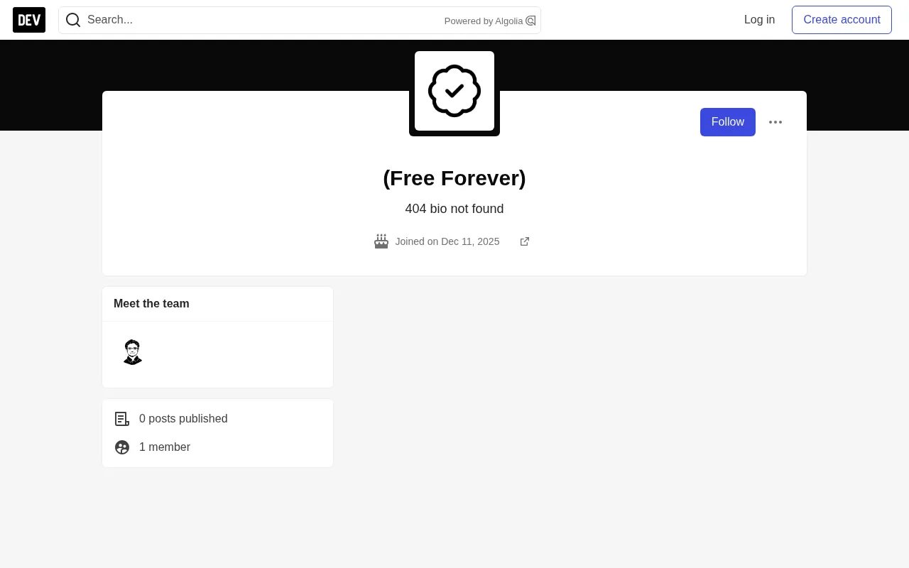 DEV Community — pricing page