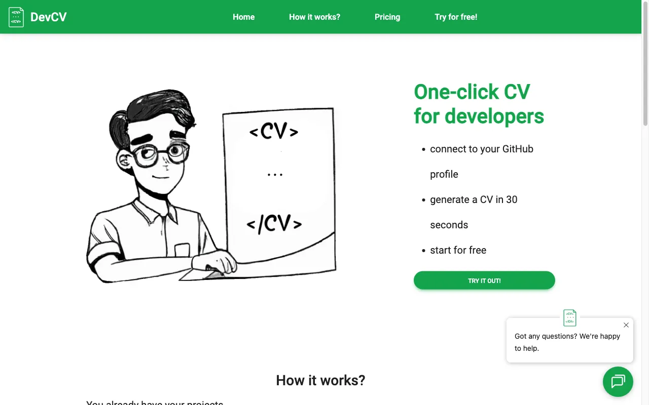 DevCV — preview screenshot