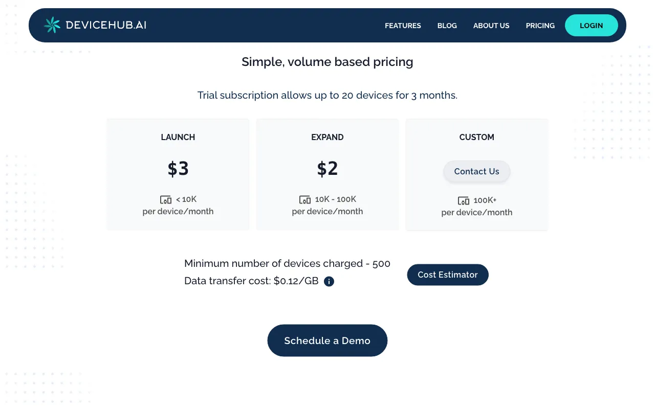 DeviceHub.ai — pricing page