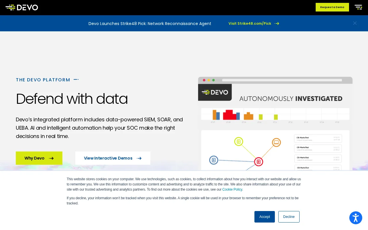 Devo Data Analytics Platform — preview screenshot