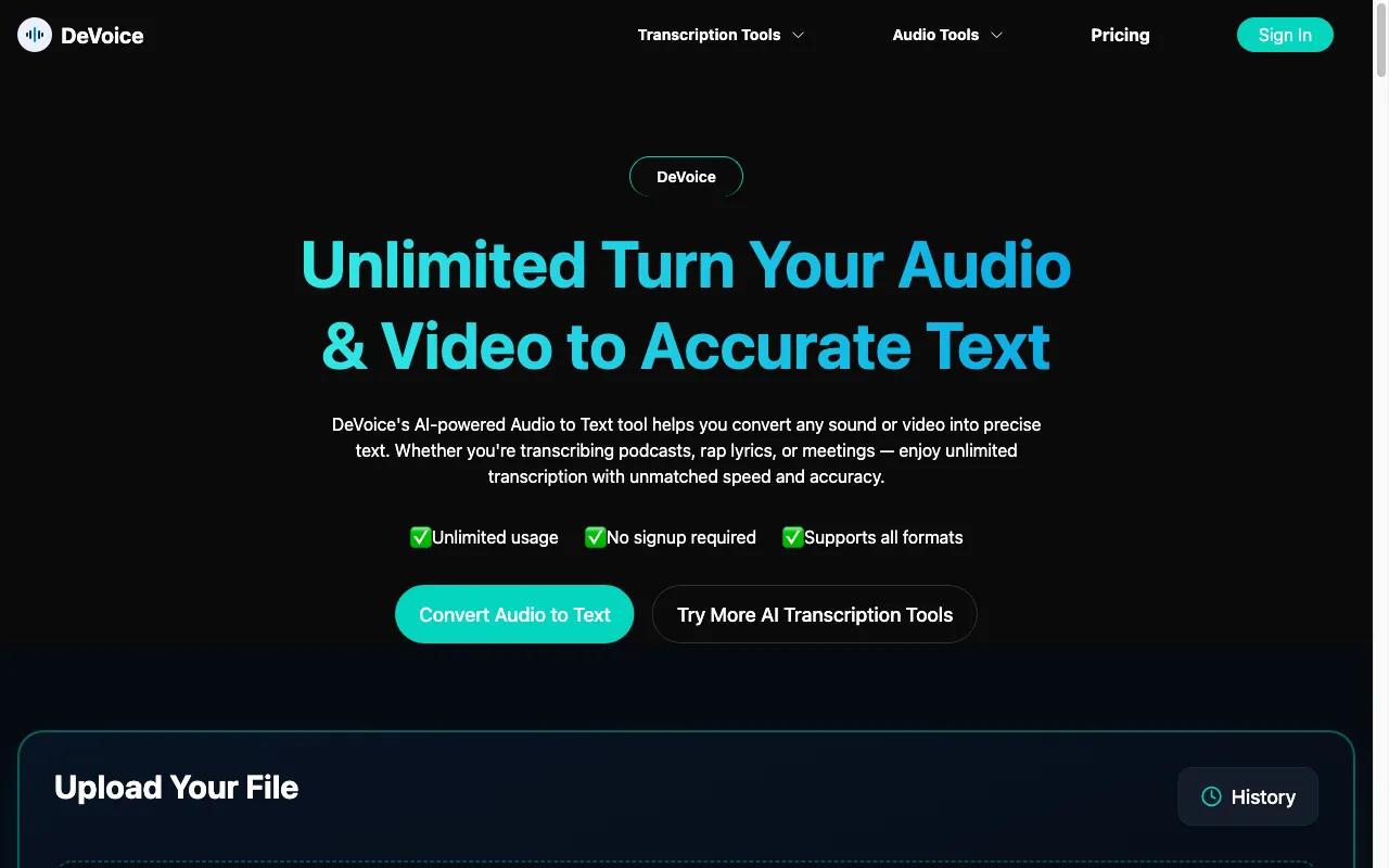 DeVoice — preview screenshot