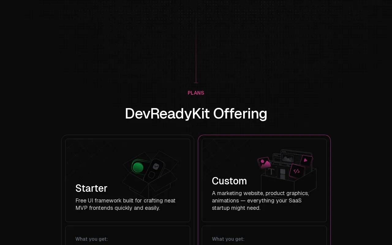 DevReadyKit — pricing page