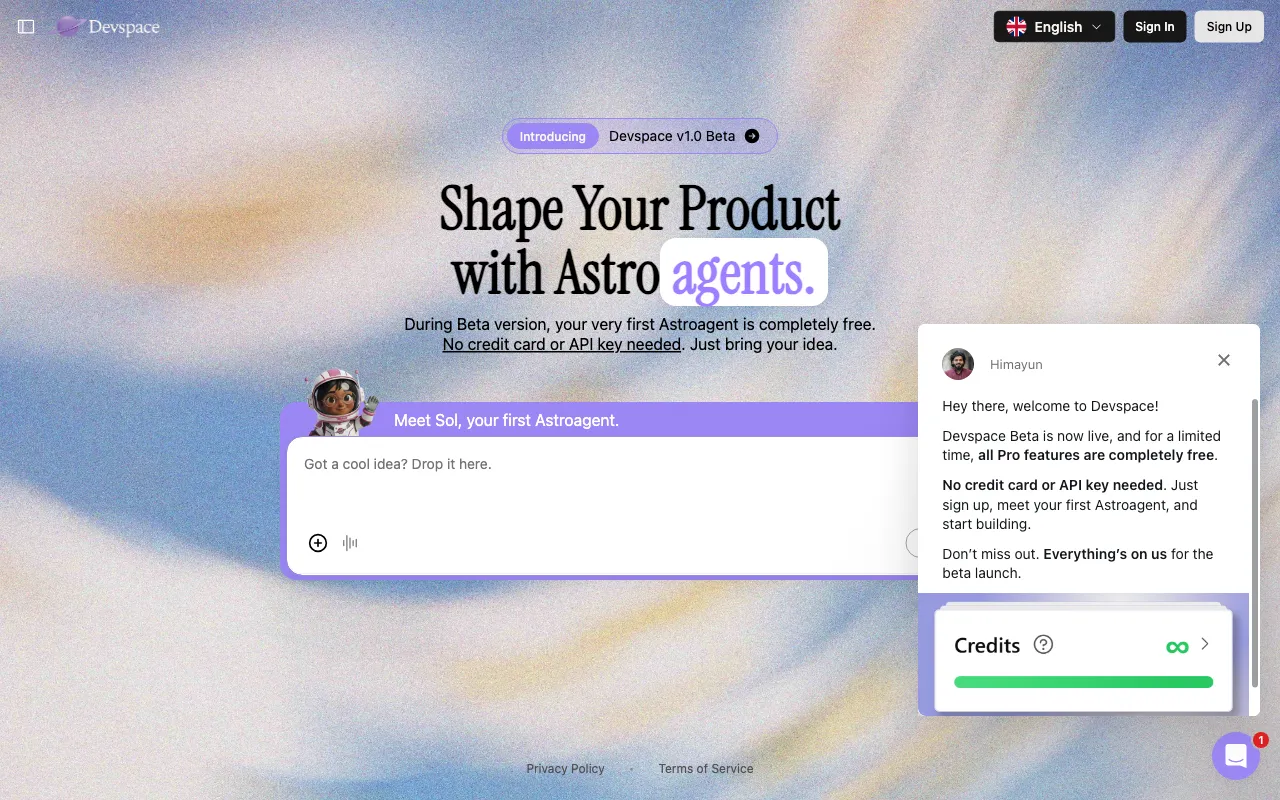 Devspace — preview screenshot