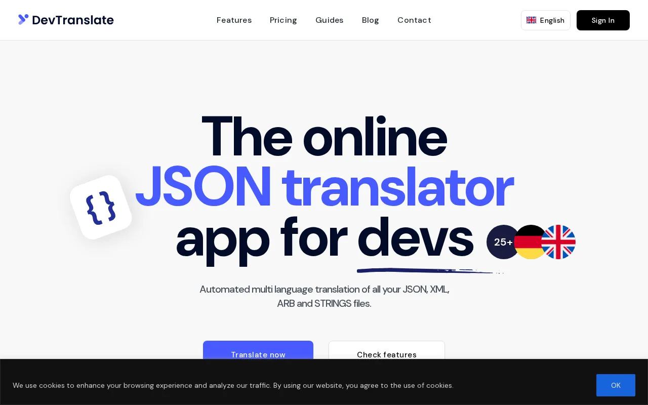 DevTranslate — preview screenshot