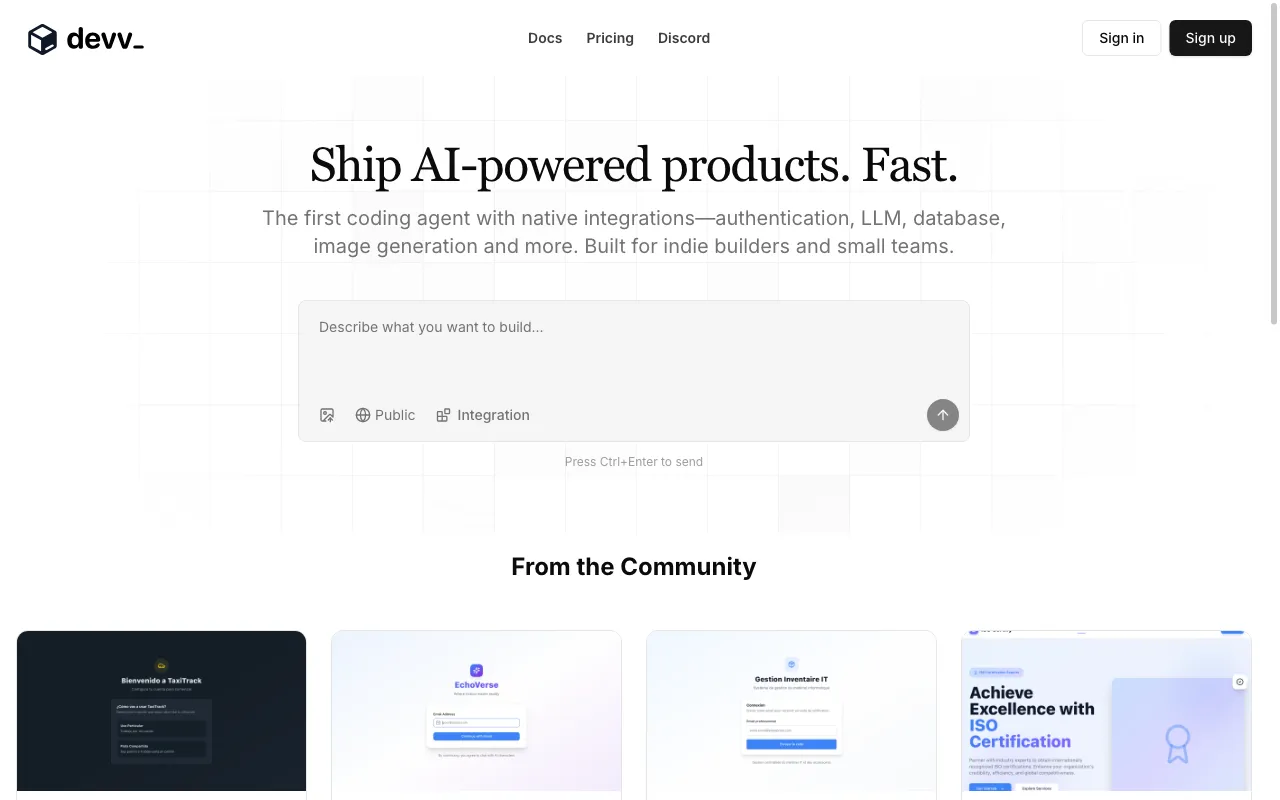 Devv.AI — preview screenshot