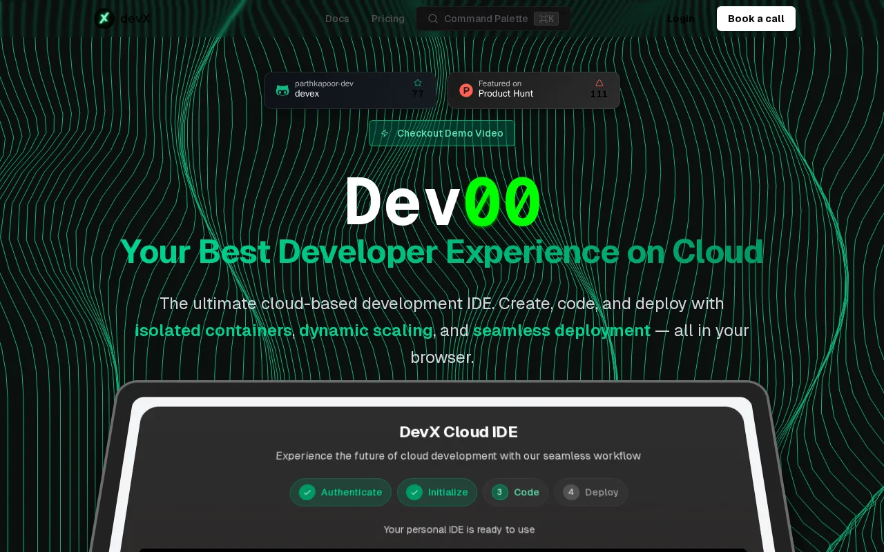 devX — pricing page