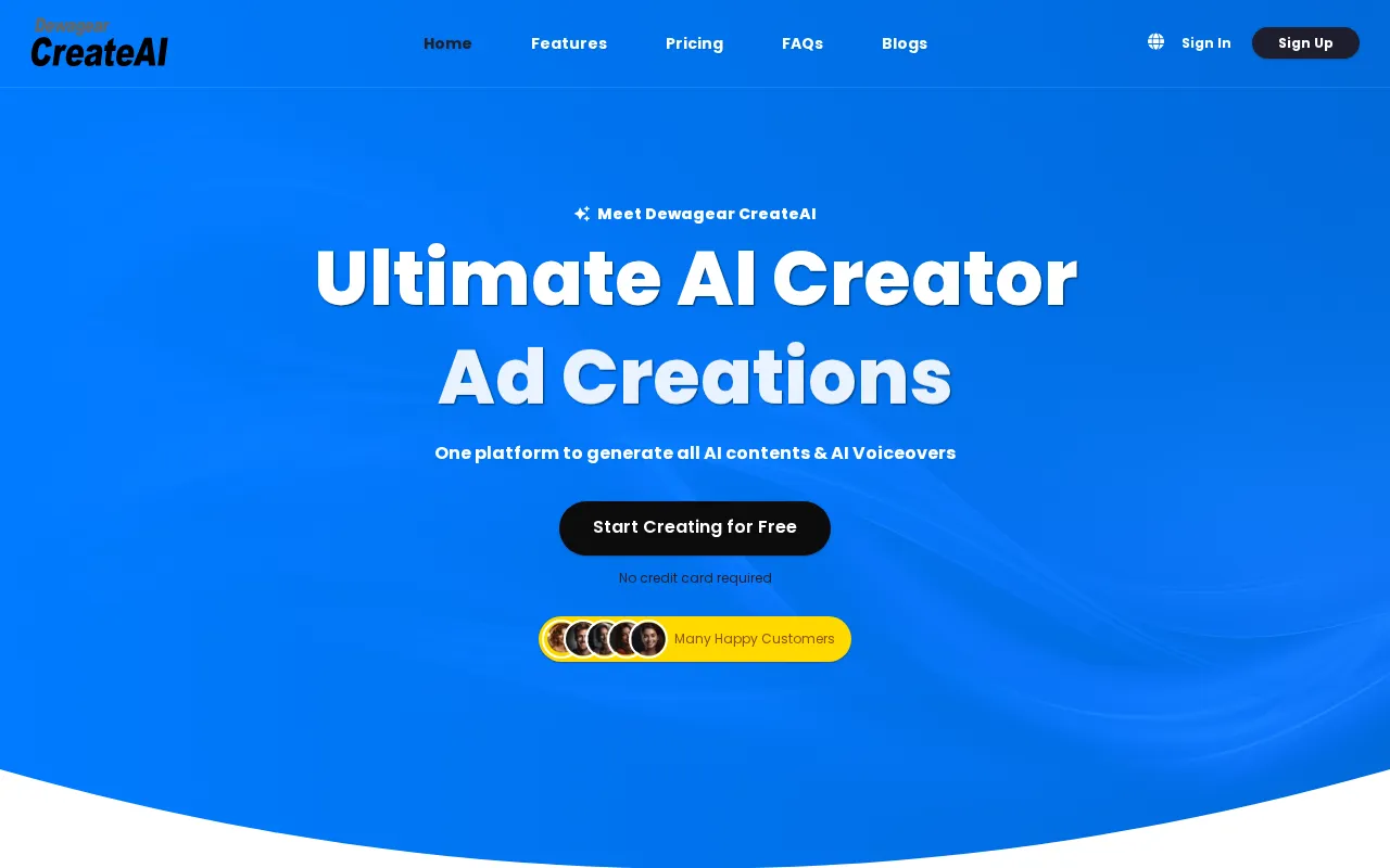 Dewagear CreateAI — preview screenshot