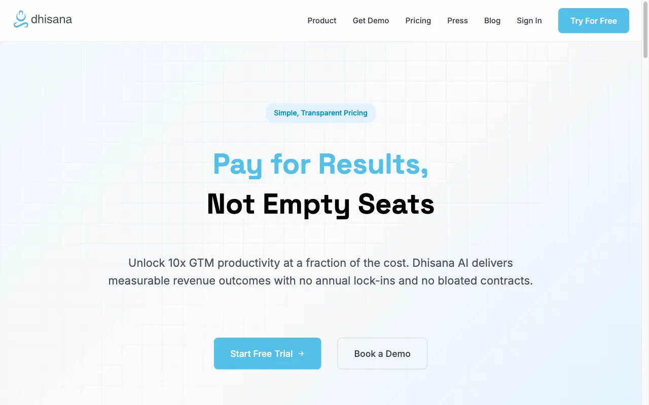 Dhisana AI — pricing page