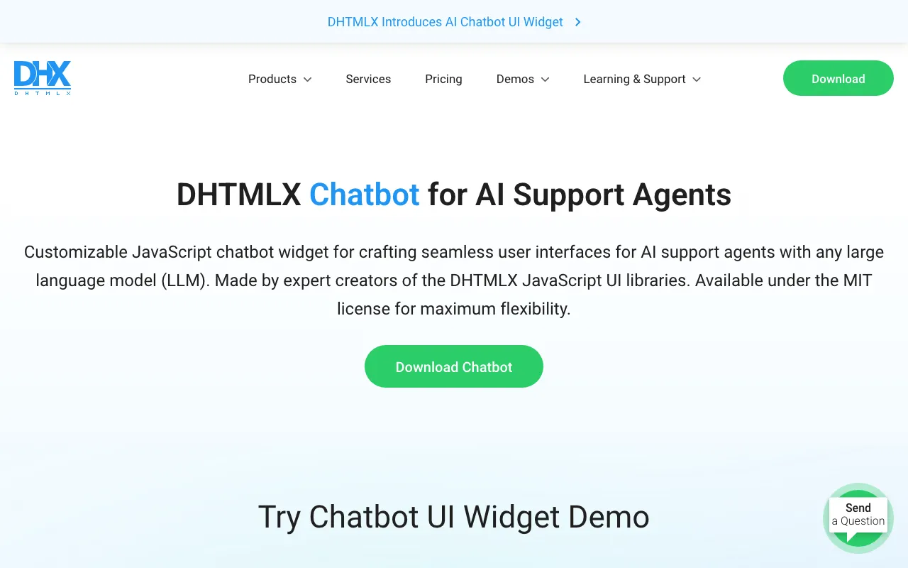 DHTMLX Chatbot — preview screenshot