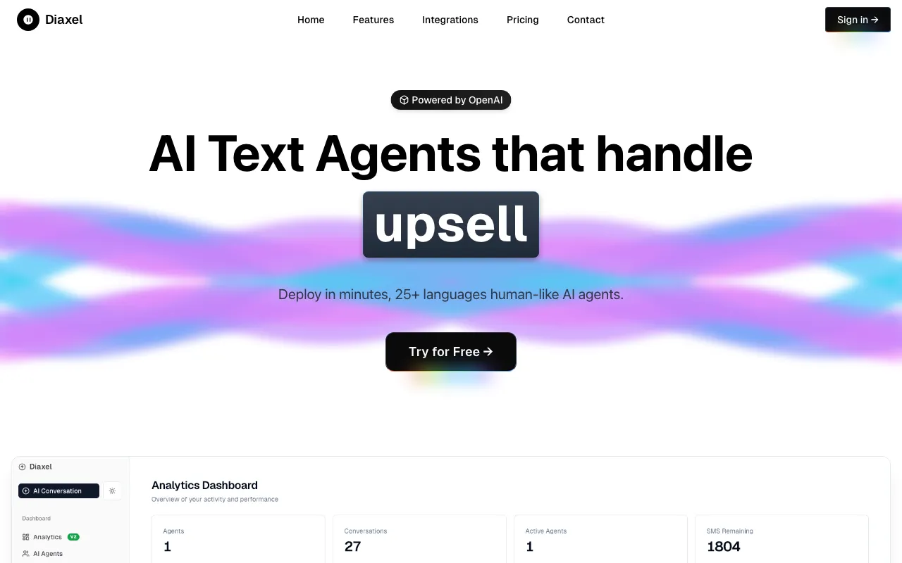 Diaxel — pricing page
