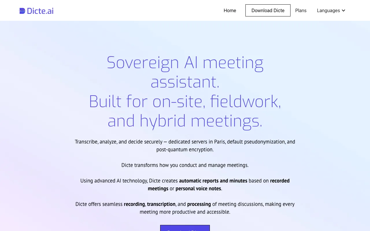 Dicte.ai — preview screenshot