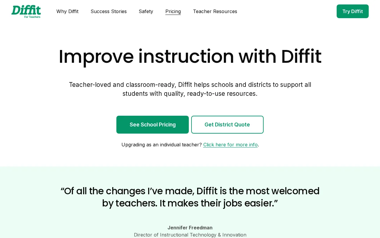 Diffit — pricing page