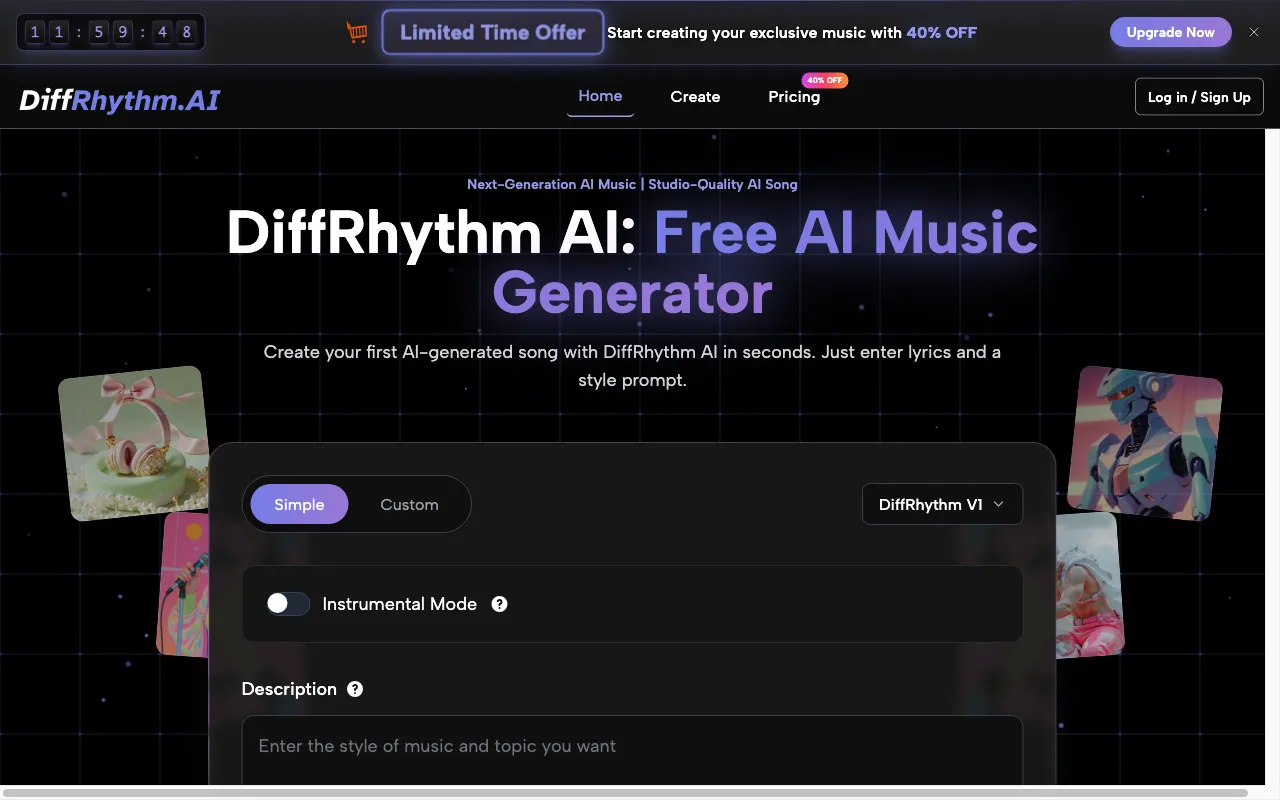 DiffRhythm AI — preview screenshot