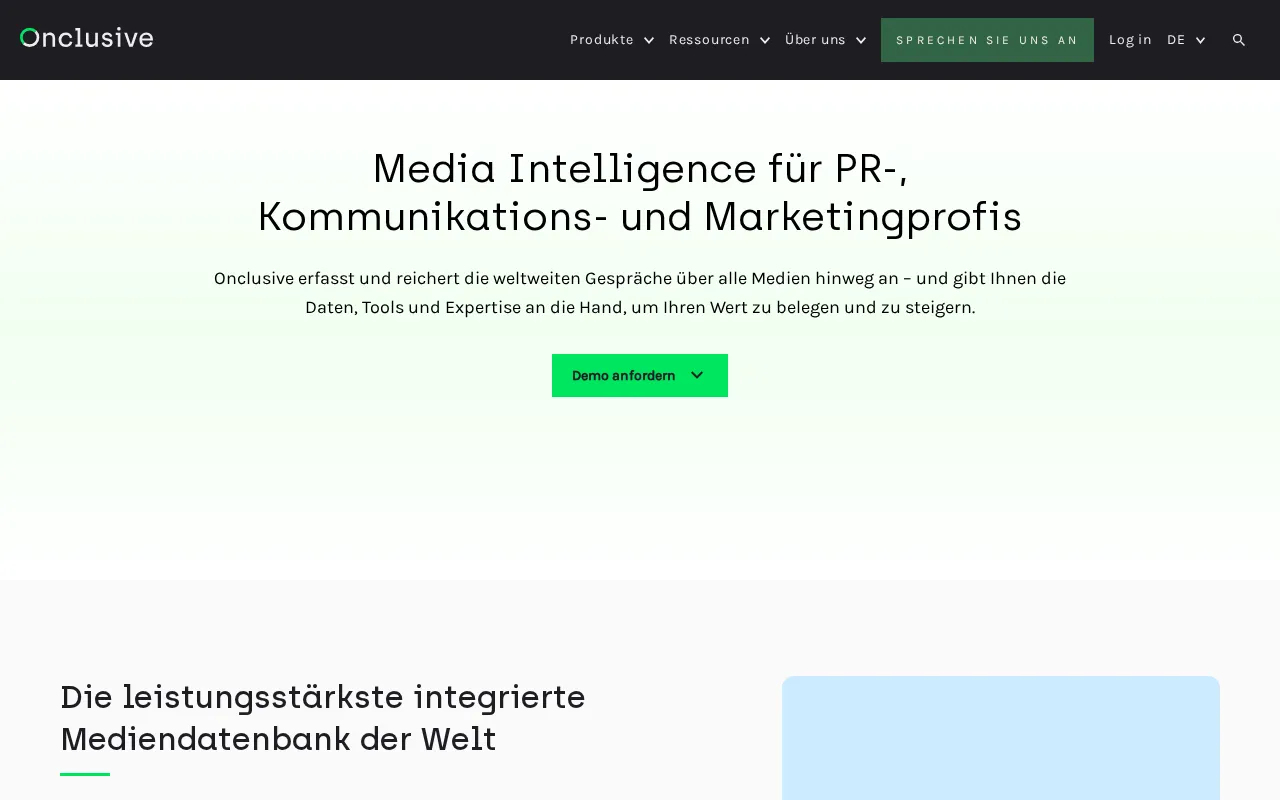 Onclusive Social — preview screenshot