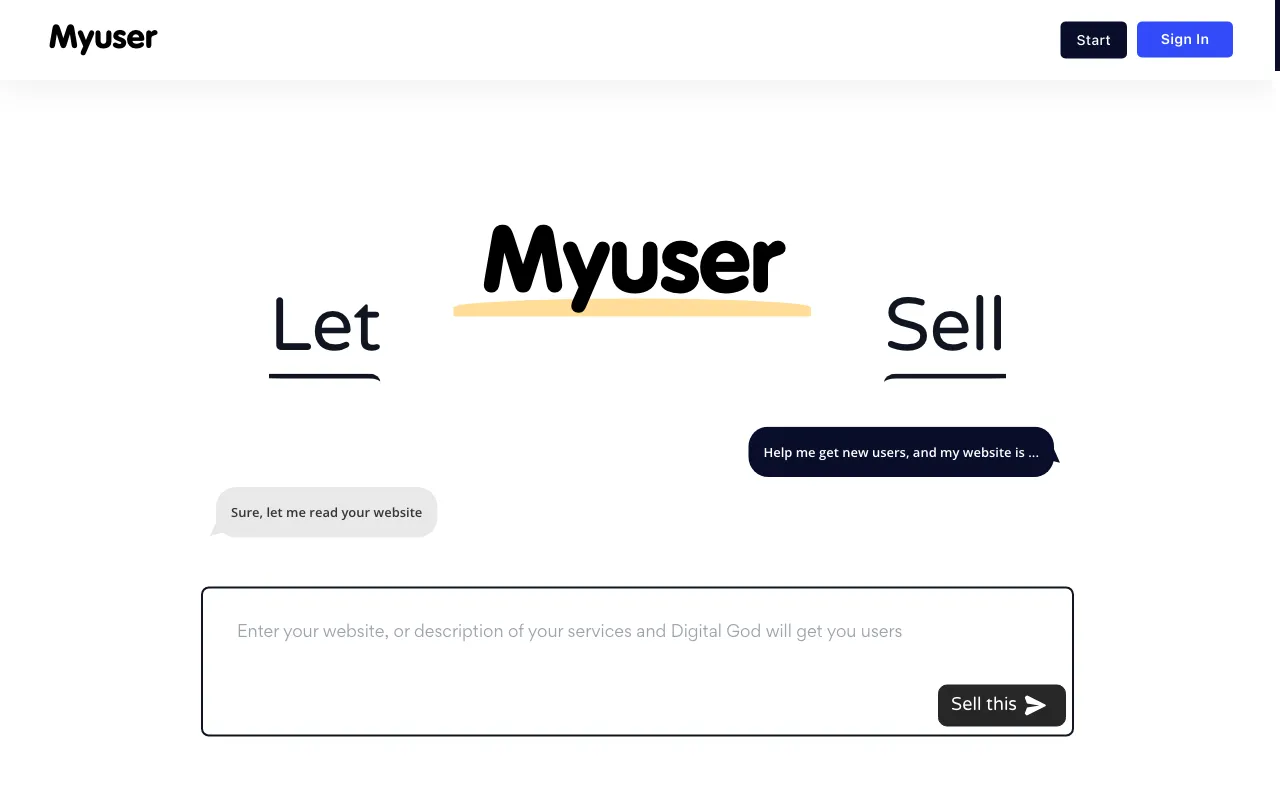 myuser.com — preview screenshot