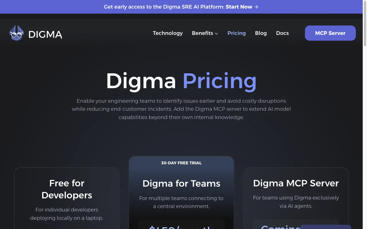 Digma.ai — pricing page