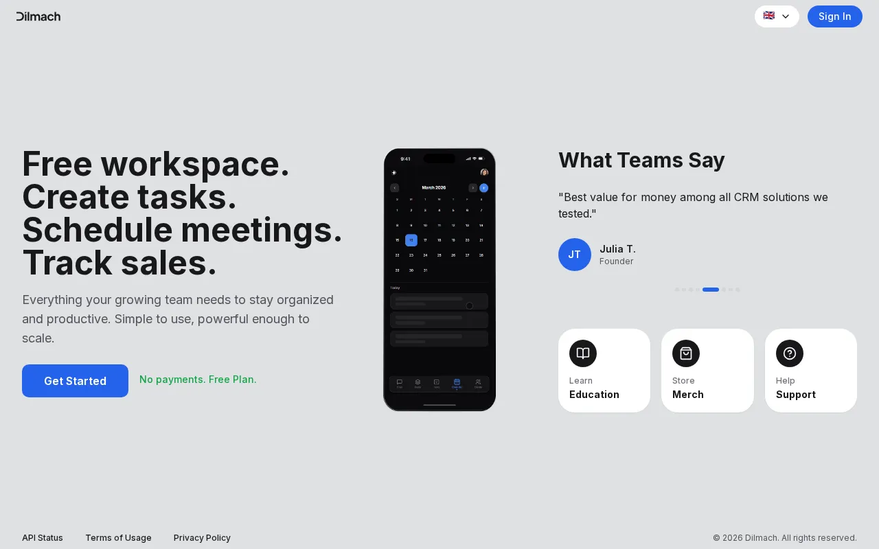 Dilmach CRM — preview screenshot