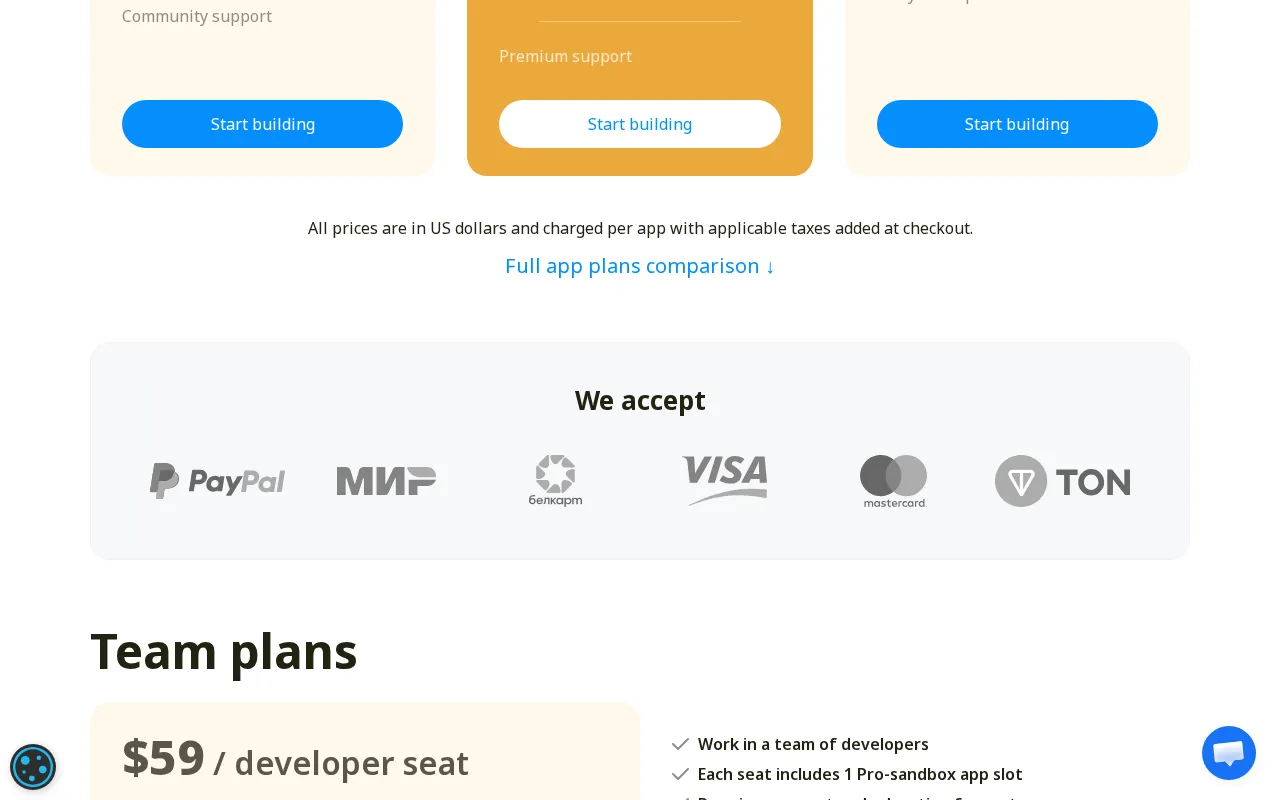 Directual — pricing page