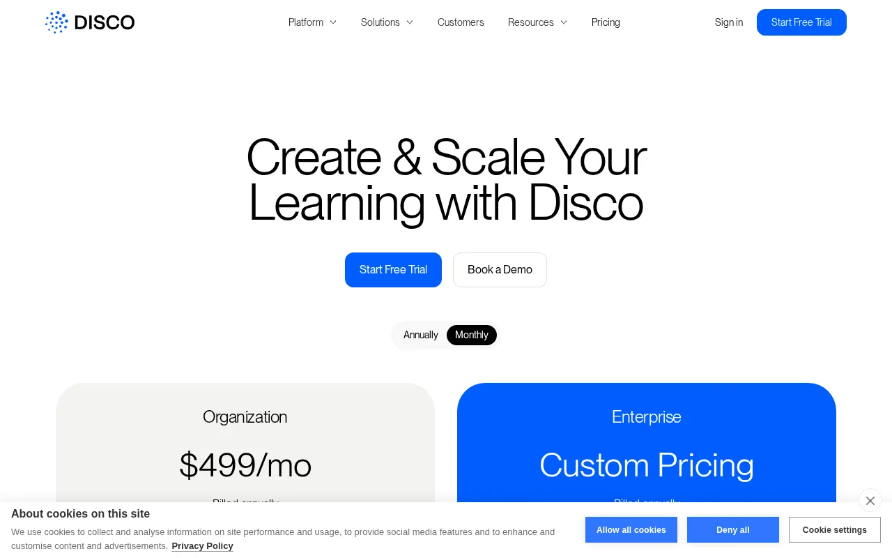 Disco — pricing page