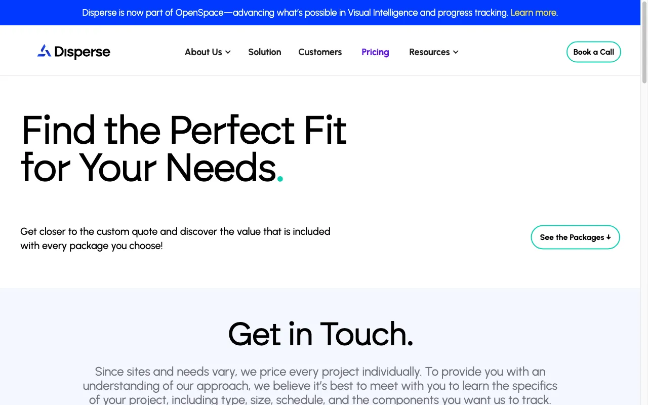 Disperse — pricing page