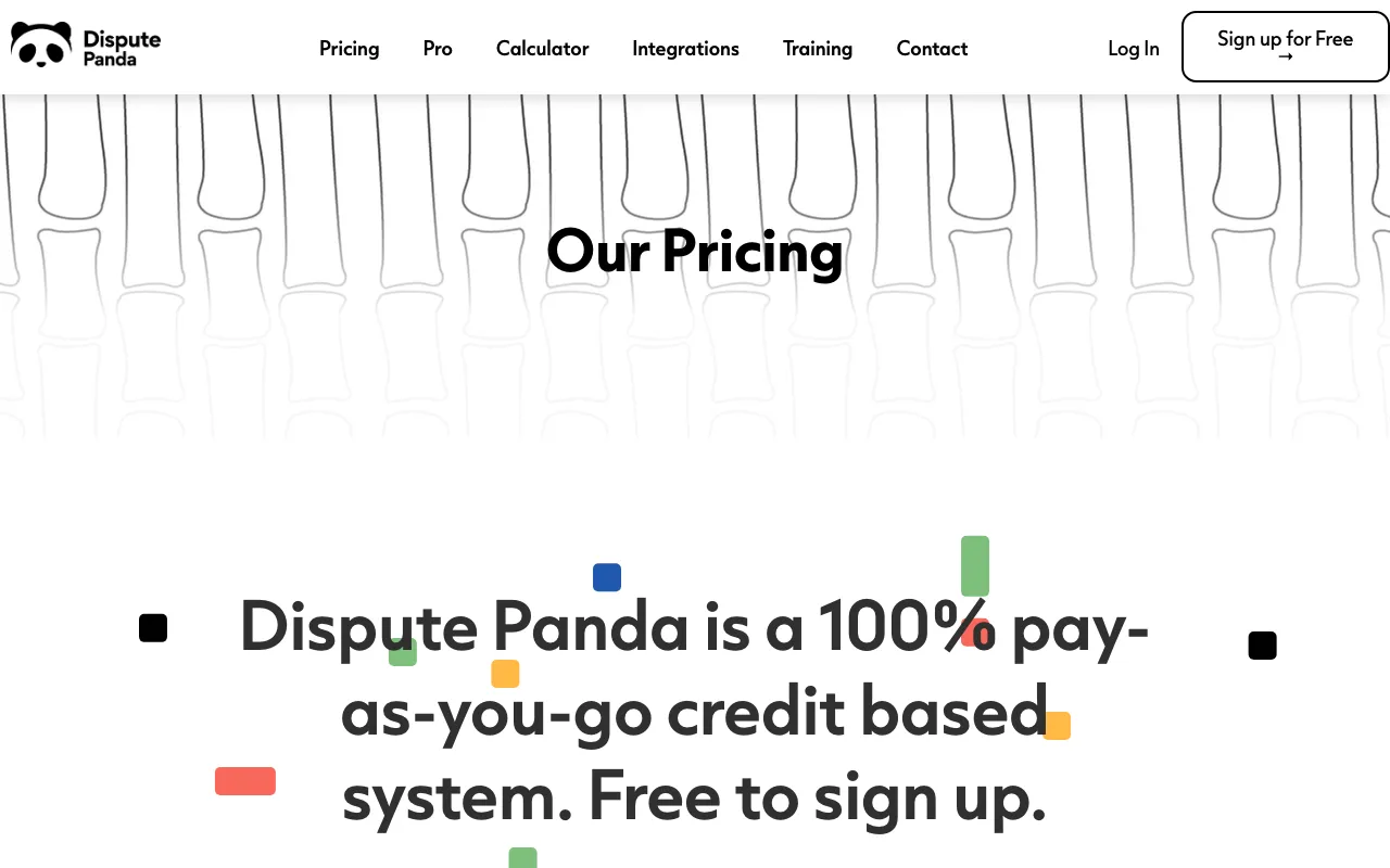 Dispute Panda — pricing page