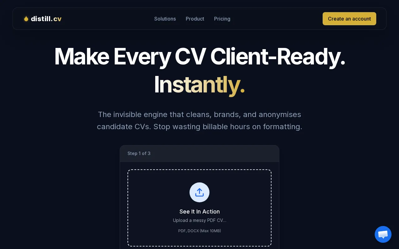 Distill.cv — preview screenshot