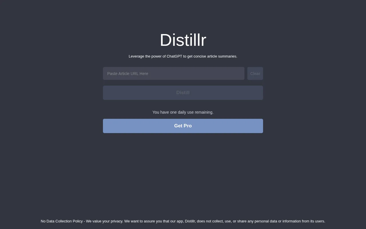 Distillr — preview screenshot