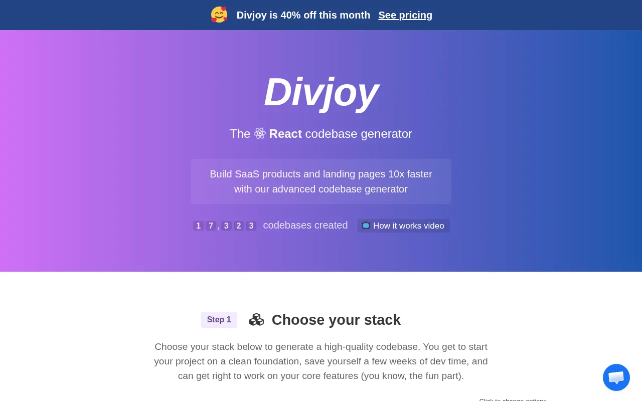 Divjoy — pricing page