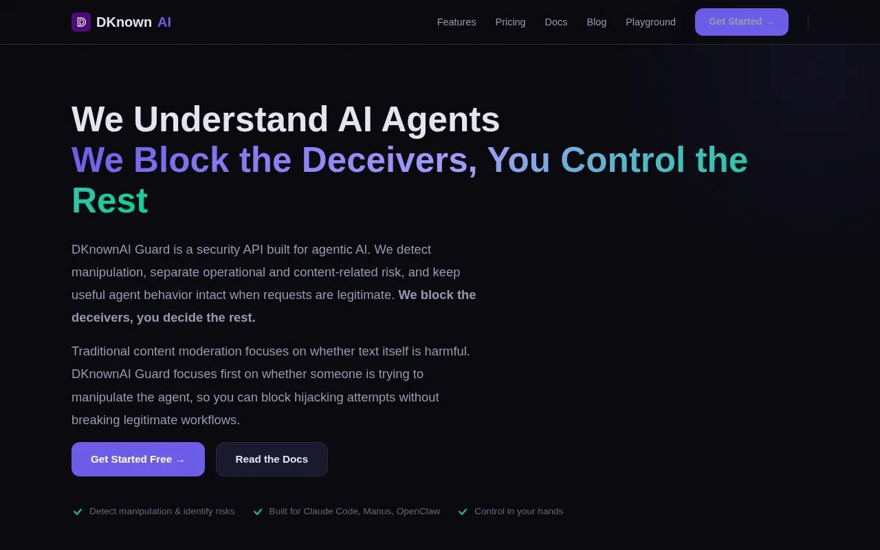 DKnownAI Guard — preview screenshot