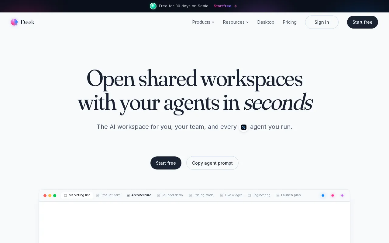 Dock — preview screenshot