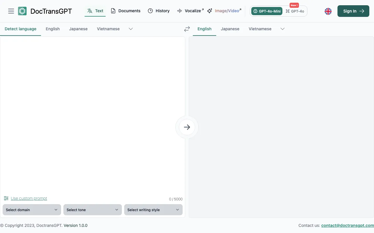 DocTransGPT — preview screenshot