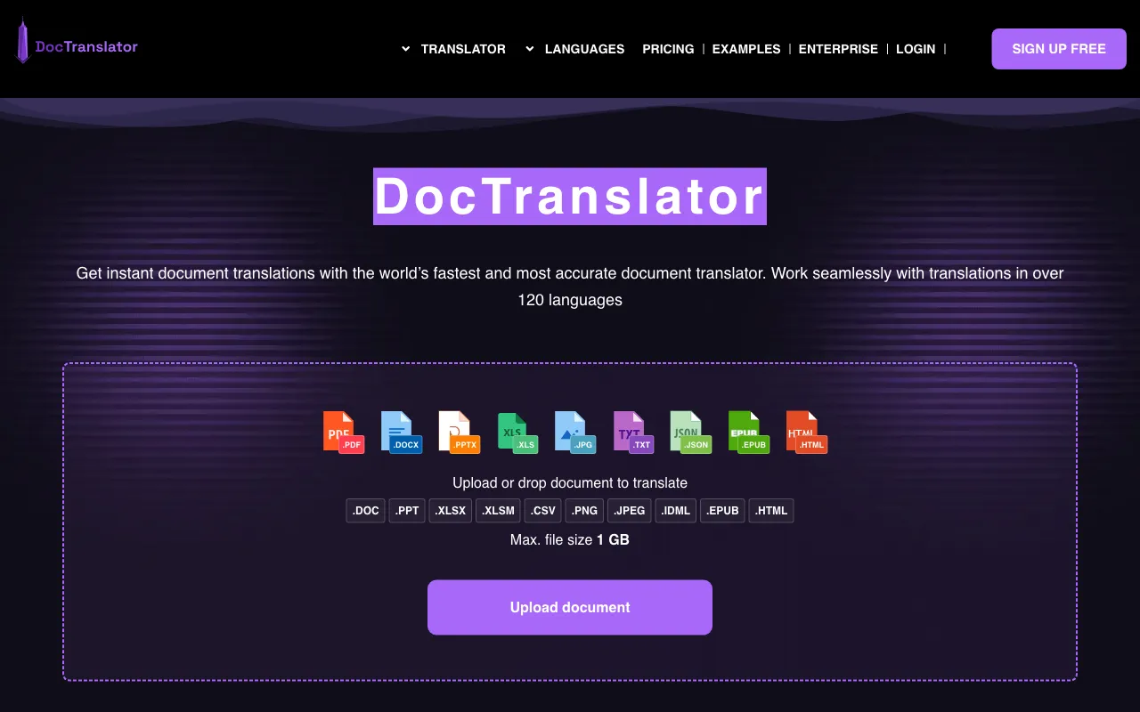 Free Doc Translator — preview screenshot