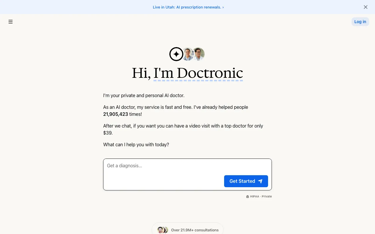 Doctronic AI Doctors + Human Doctors — preview screenshot
