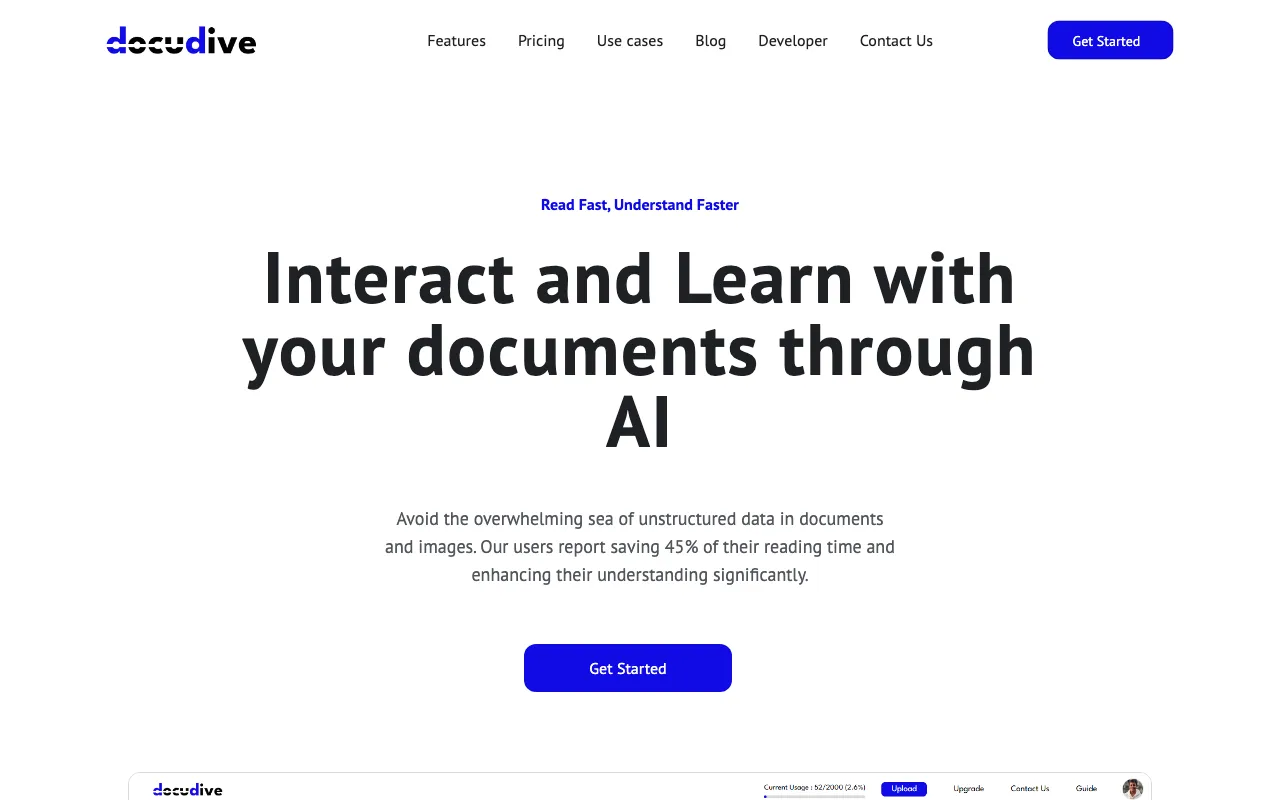 DocuDive — preview screenshot