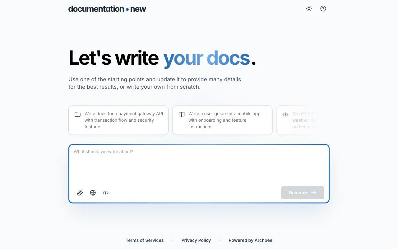 documentation.new — preview screenshot