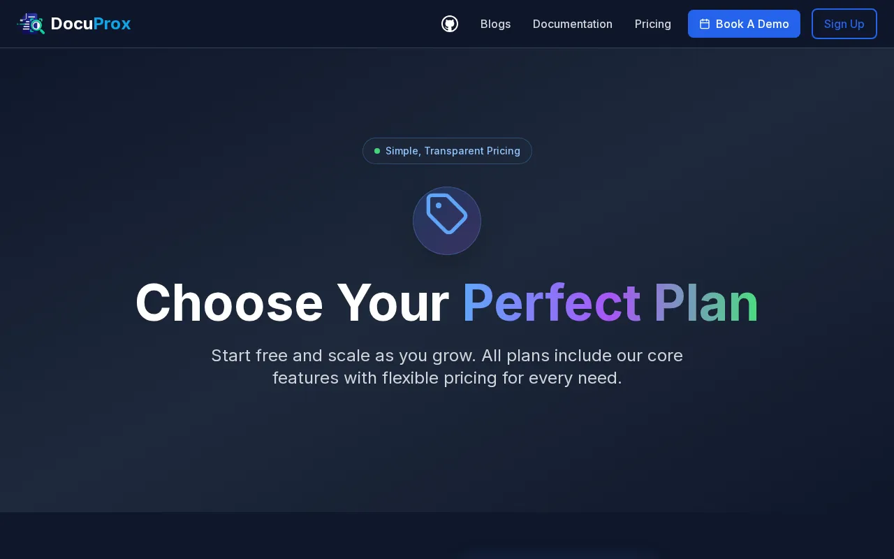Docuprox — pricing page