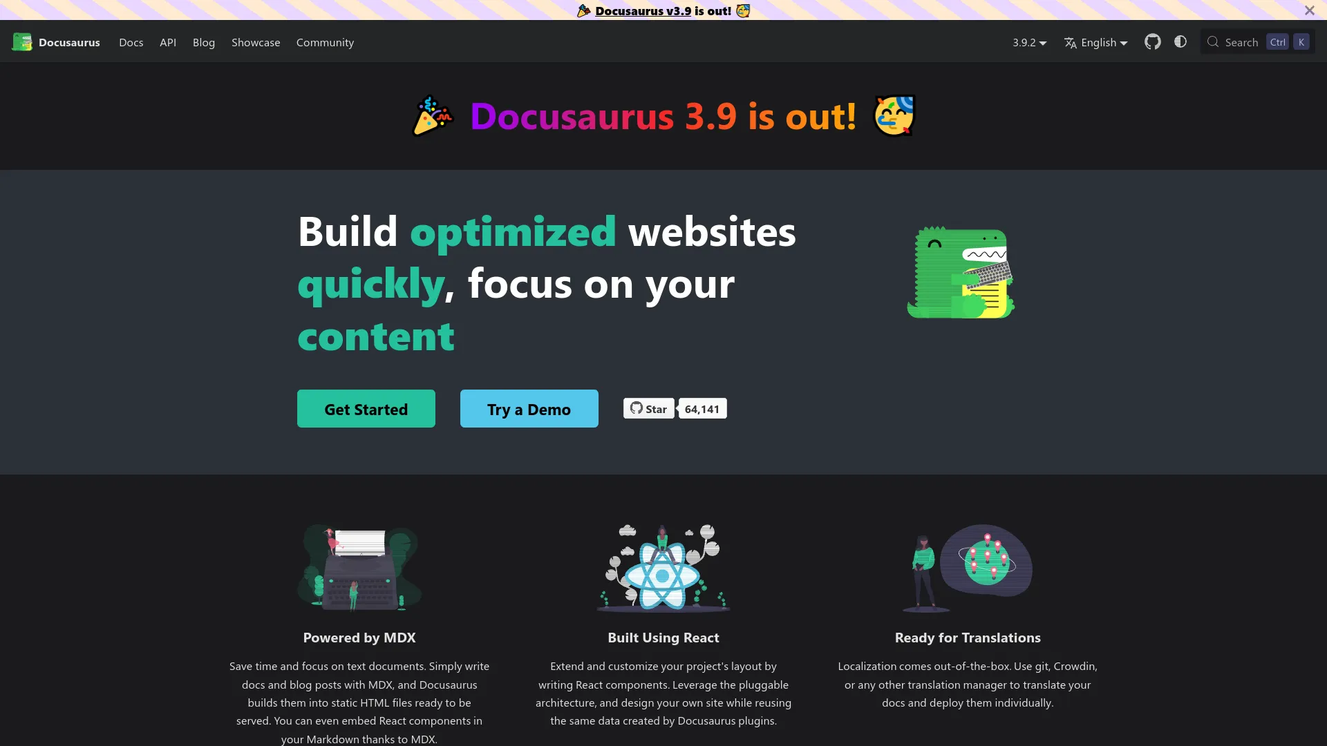 Docusaurus — preview screenshot