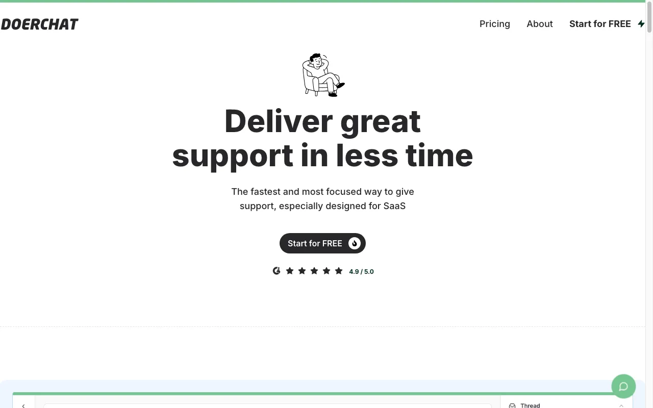 Doerchat - Spend less time on customer support — preview screenshot