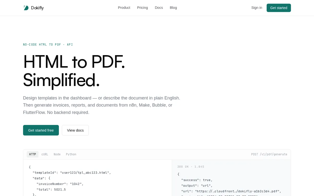 Dokifly — preview screenshot