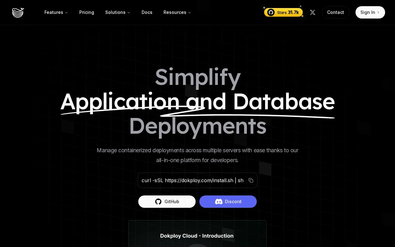 Dokploy — preview screenshot