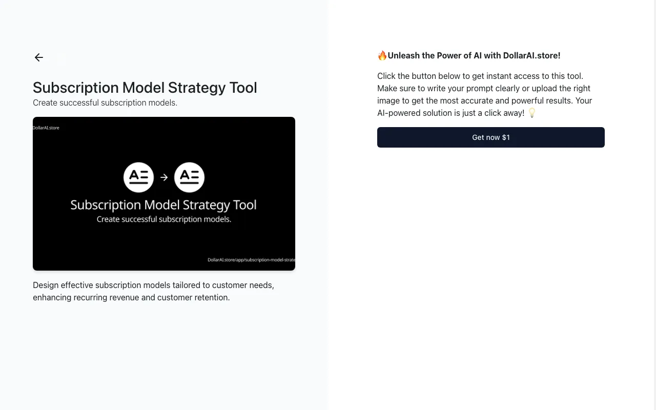 DollarAI.Store — pricing page