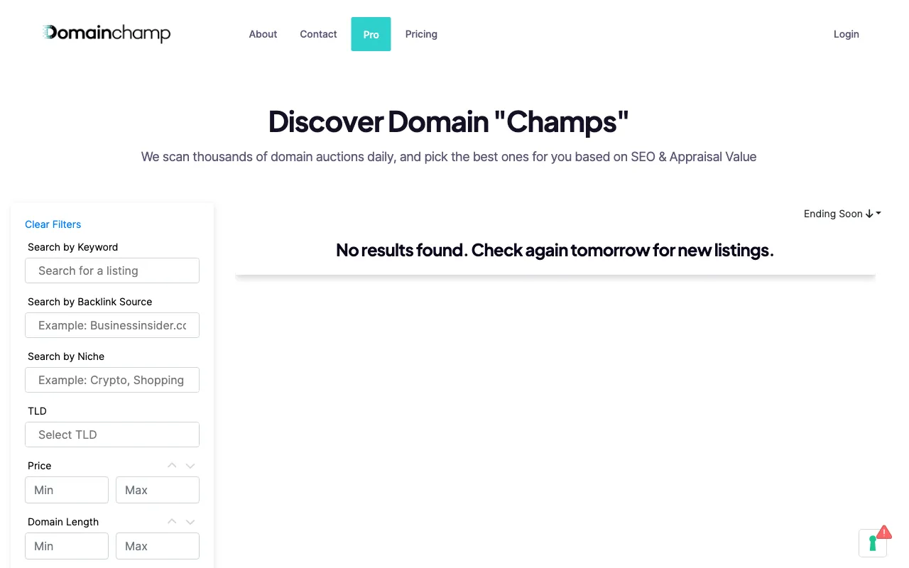 Domainchamp.com — preview screenshot