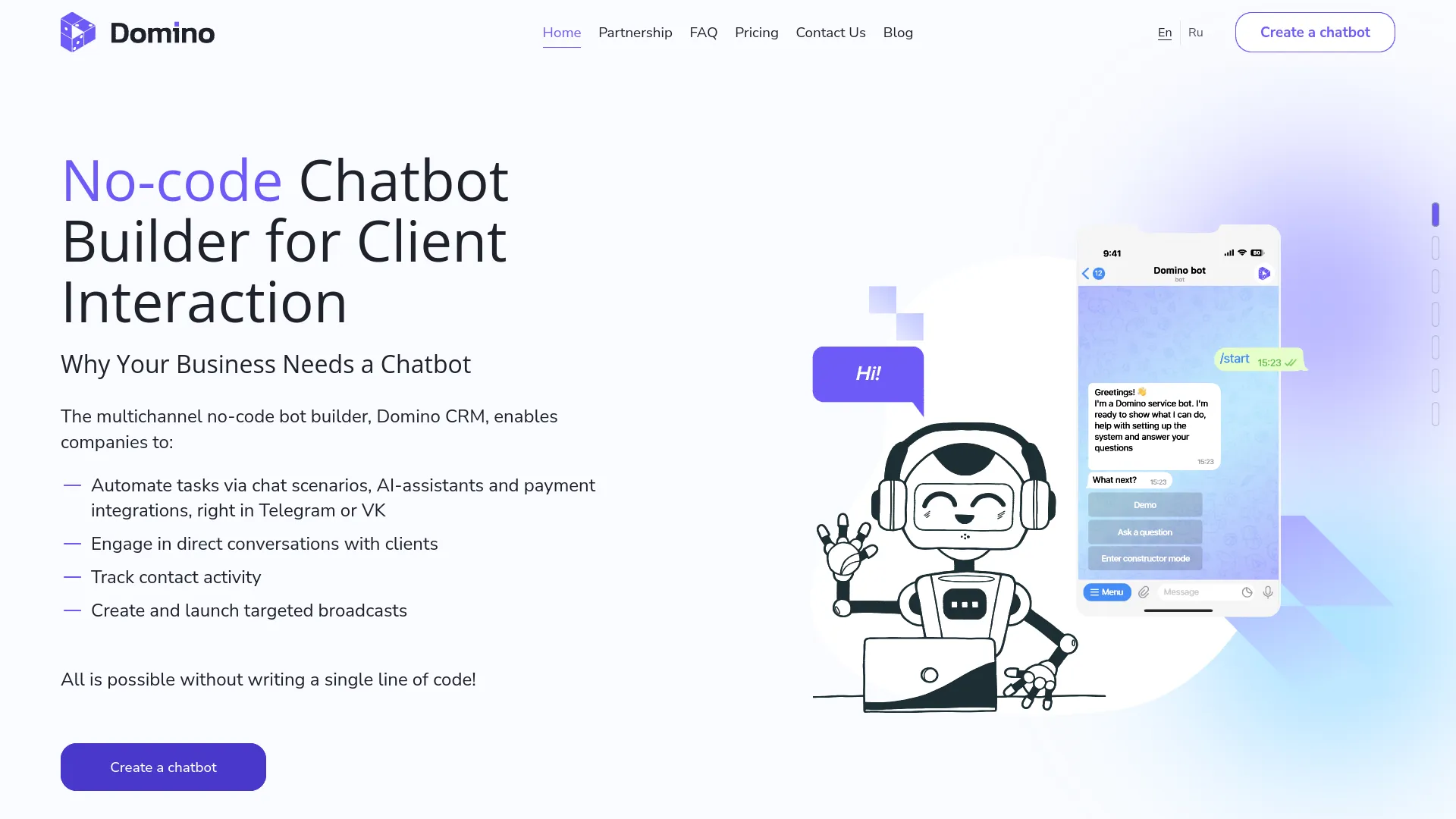 Domino CRM — preview screenshot