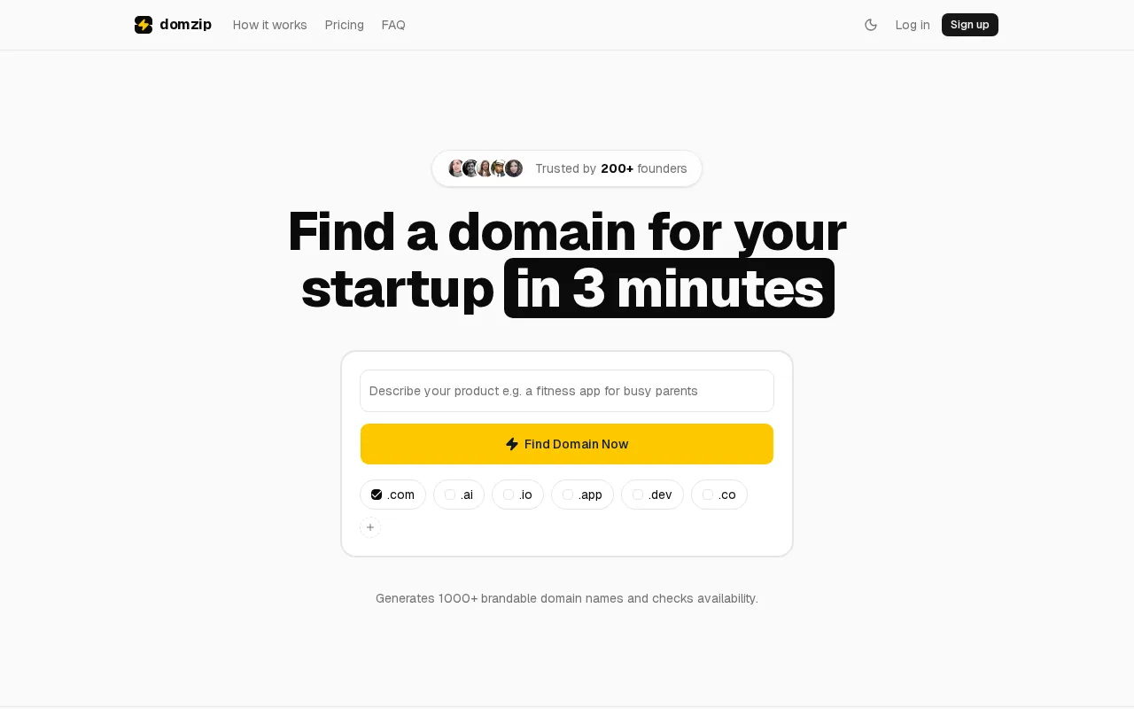 domzip — preview screenshot